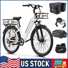 26" Electric Bike for Adults 1100W 48V12.8Ah, 62 Miles 28MPH 7 Speed Ebike