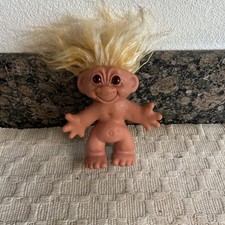 Vtg TROLL DOLL Original Thomas Dam 1960s Denmark 5" Tall