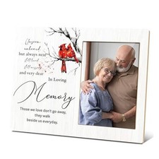 In Loving Memory Photo Frame, Cardinal Memorial Gifts For Loss Of Loved One,