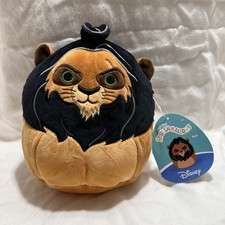 Squishmallows Disney The Lion King Scar 8" Brown Plush Lion With Black Mane NWT