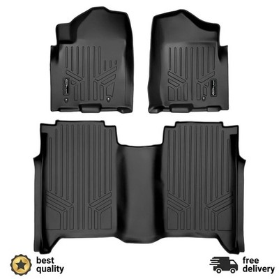 Smartliner Floor Liners 2008-2015 Nissan Titan Crew Cab Custom Mats Rubber Mats