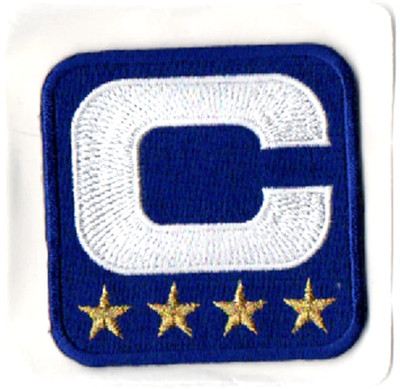 2025 SEASON GENERIC 4    FOUR-STAR stick-on BUFFALO BLUE CAPTAIN's WHITE-C PATCH