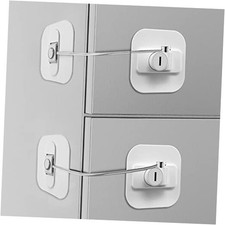 Refrigerator Lock with Key, Fridge Locks,Lock for Fridge Freezer, White