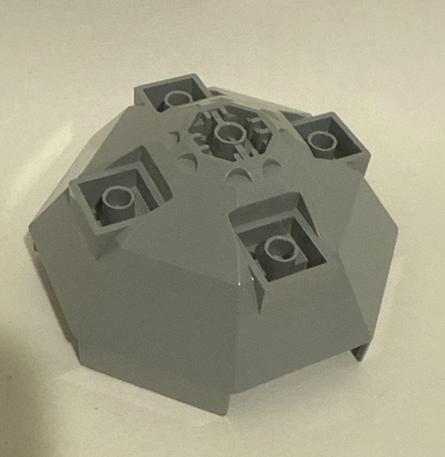 Lego Gris Claro Gris Cabina 10 x 10 x 4 Octogonal con Agujero de Eje Foto 3 de 3