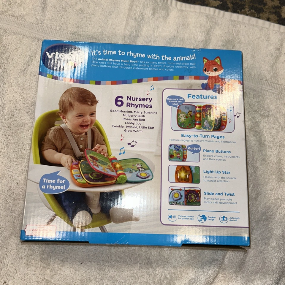 VTech Baby Musical Rhymes Educational Book Babies 3-24 Months Interactive NEW - Image 2 of 3