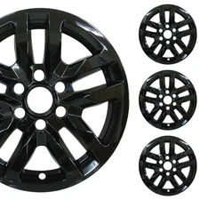 18" Gloss Black Wheel Skin Set Made for Chevrolet Silverado 1500 LT (2019-22)