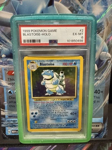 BLASTOISE POKEMON CARD TCG 1999 BASE SET HOLO 2/102 PSA 6