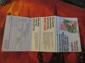 Racket Attack NES Promo Insert Sweepstakes Entry Nintendo Jaleco (Manual) RARE!