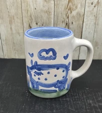 M A Hadley Pottery Farm Pig Mug Coffee Cup The End Series Stoneware Farmhouse 