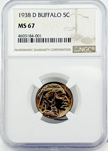 1938 D Buffalo 5C MS67 Nickel NGC