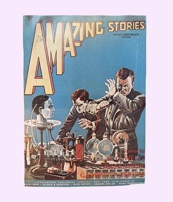 Vtg Sci-Fi Pulp Fiction 1 Page Magazine Themed Ephemera Collage Art Scrapbook