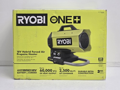 #ad Ryobi PCL801B ONE Cordless Hybrid Forced Air Propane Heater Tool Only $87.99