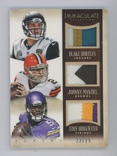 2014 Bortles Manziel Bridgewater Immaculate Trio Jerseys Prime 23/25