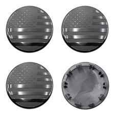 4PCS 63mm 2.5" Black American Flag Car Wheel Hub Center Caps for Ram 1500 2019