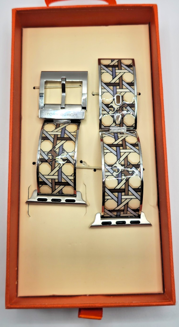 Tory Burch Geo Print Stainless Steel Apple Watch Band 38/40/41mm New thumbnail 5