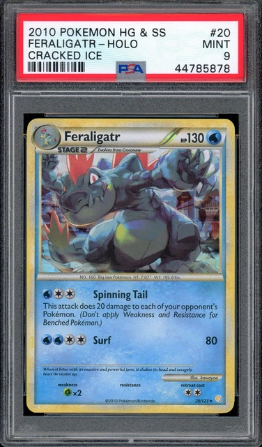 PSA 9 Feraligatr Cracked Ice Holo Promo HG & SS 2010 Pokemon Card #20