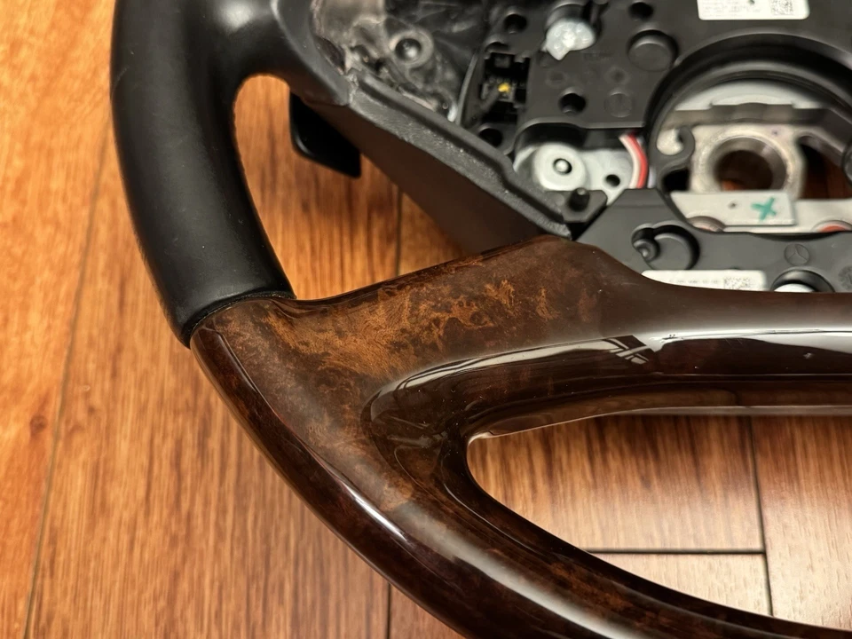 Оригинальный руль 2010-2014 Mercedes-Benz W221 S400 S550 CL550 черный темное дерево - Изображение 2 из 4