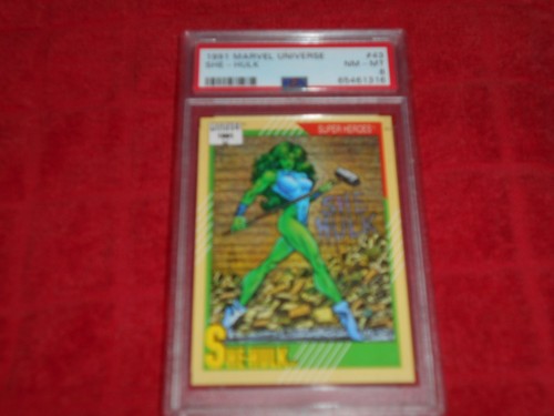 1991 MARVEL UNIVERSE SHE-HULK  #43 GRADED PSA 8