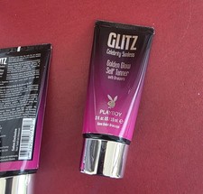 96 Playboy Glitz Golden Glow Self Tanner Lotion w/ Bronzers Scented 2 fl oz