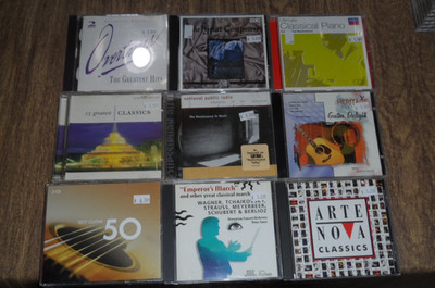 9 Classical CD Lot Best Guitar 50 Overtures Greatest Hits Piano Arte Nova C14