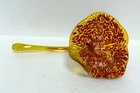 Blenko Glass Flower - Citrine with Red Frit