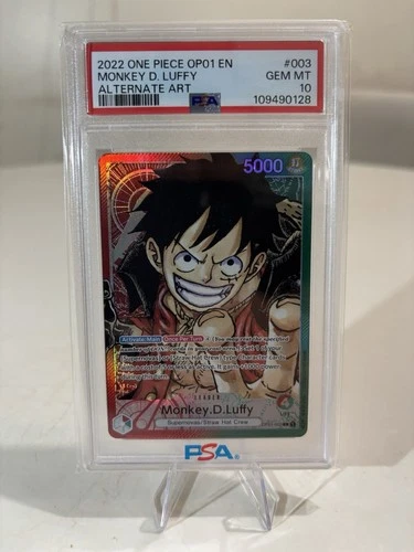 2022 One Piece Romance Dawn OP01-003 Monkey D. Luffy - PRE- ERRATA - PSA 10