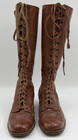 WWI Tall Lace Up Red Cross Officer Style Amelia Earhart Brown Leather Boots 9.5 — photo 3