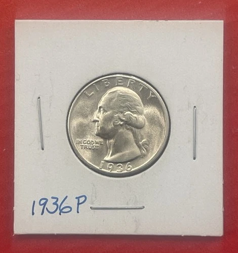 1936 P Washington Silver Quarter, Gem Uncirculated.