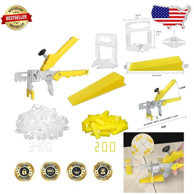 #ad Pro Tile Installation Tool Kit 3400 Spacers 200 Reusable Wedges $140.99