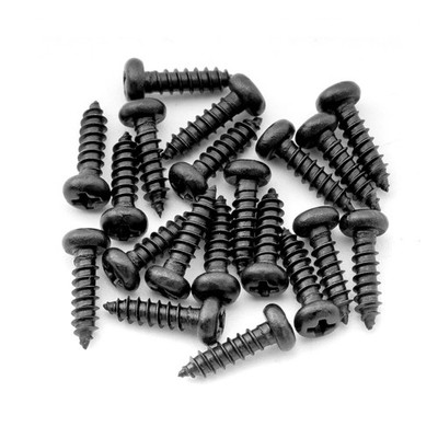 Musiclily Ultra 20Pcs Black 2.5x10mm Stainless Steel Pan Head Tuning Peg Screws