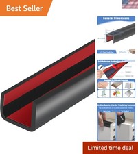 20Ft Self-Adhesive Rubber Edge Trim - U Channel Protector for Furniture Safety