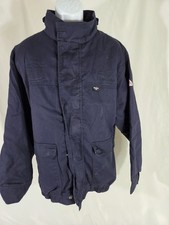 BULWARK FR FLAME Resistant Jacket Mens XL Navy Blue Workwear Full Zip B3