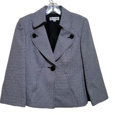 Evan-Picone Black and White Blazer Jacket Sz 6