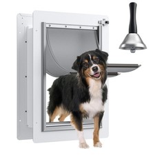 Dog Door for Wall Steel Frame, Telescoping Tunnel  Double Food-Grade Silicon...