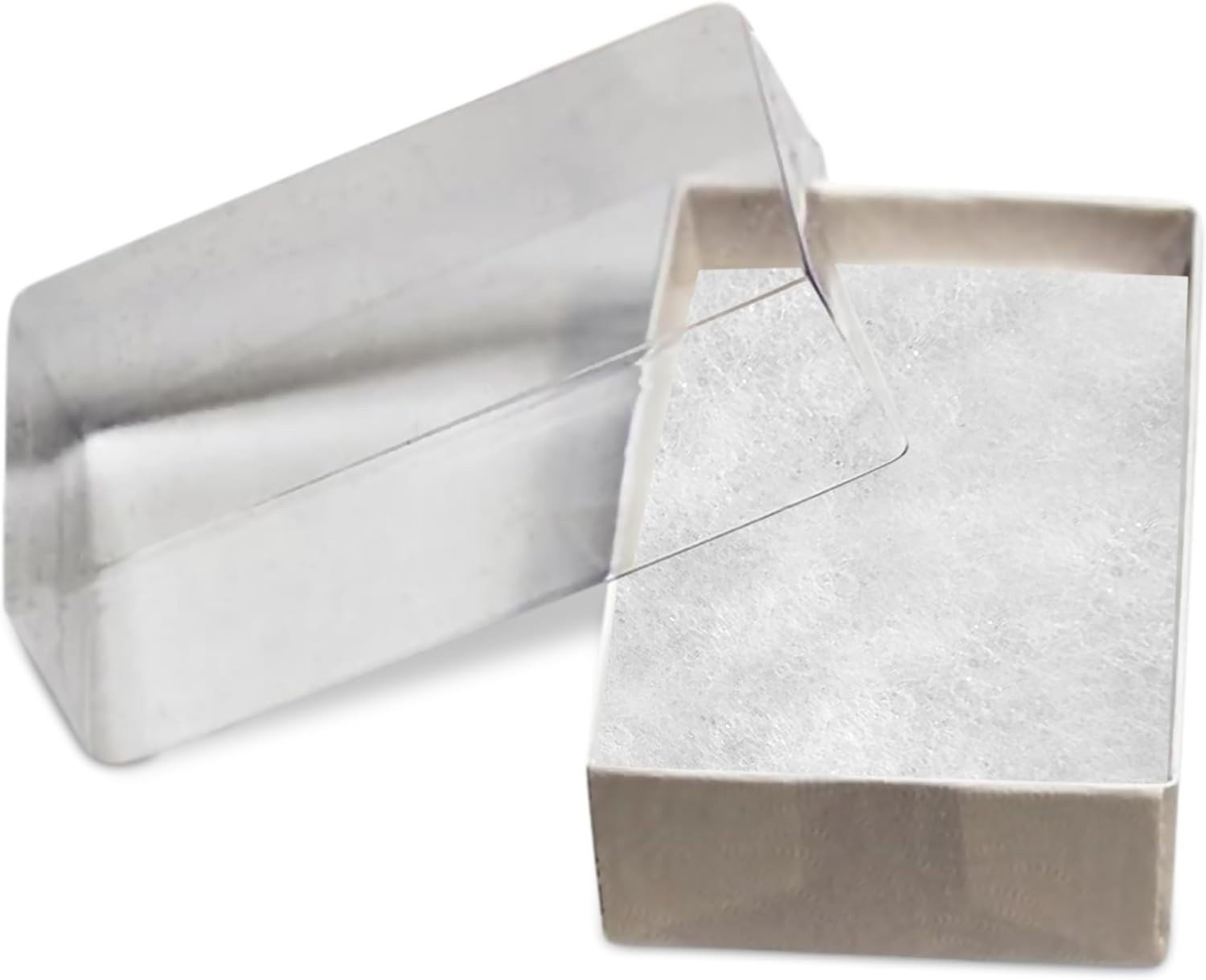Novel Box 25 Pack White Jewelry Gift Boxes 2.5x1.62x1in See Thru Lids USA Made