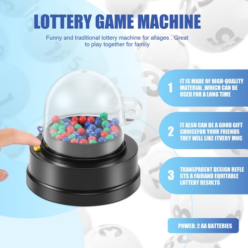 Electric Lucky Lottery Toy Number Picking Machine Lottery Games Shake5505 - Picture 6 of 7