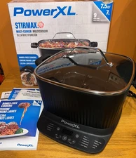 PowerXL STIRMAX PLUS 7.5 Quart Digital Multi-Cooker, MC107D-6GPTV, Black