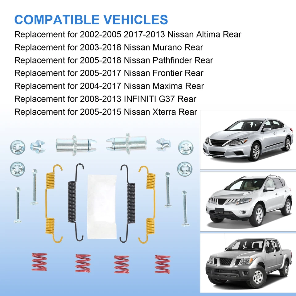 Kit de herrajes de freno de estacionamiento trasero H17400 R-Line para Select 02-18 Infiniti Nissan  Foto 2 de 4