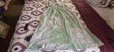Beautiful Universal Thread Dress Size Large Paisley Maxi Draw String B78