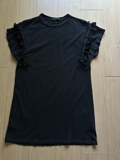 Forever 21 Black Dress Size Small 100% Cotton Studded Grunge Emo