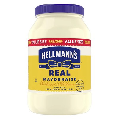 Hellmann's Real Mayonnaise, Sandwich Spread Condiments, 48 oz Jar