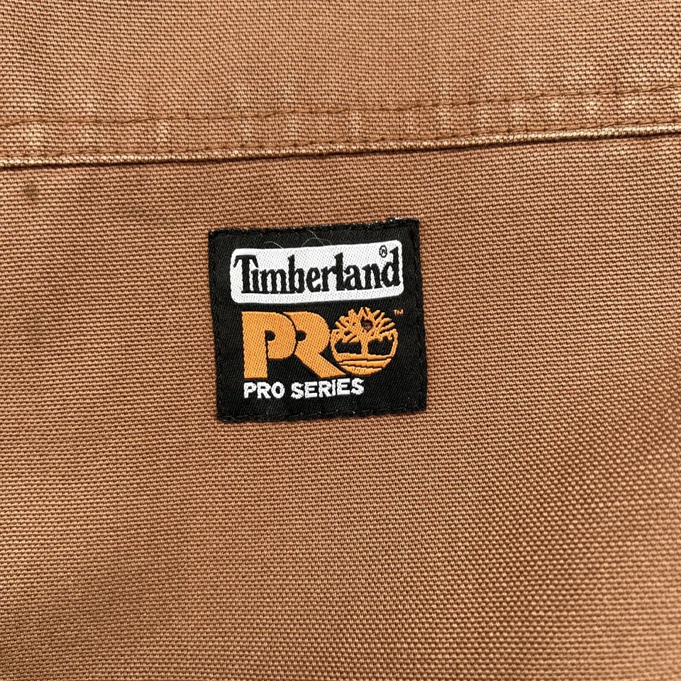 De Colección Timberland Pro Series Chaqueta Abrigo Para Hombres XL Marrón Lona Cuadrado Carhartt Detroit Foto 2 de 4