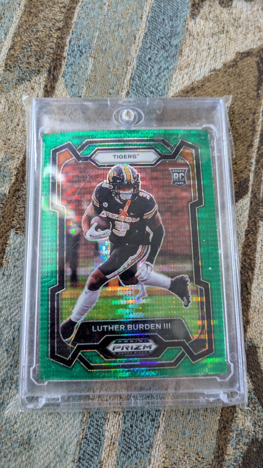 2024 Prizm Draft Picks Luther Burden III Green Pulsar RC #/25