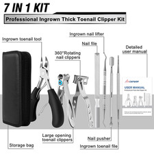 Toenail Clippers for Seniors Thick Toenails, Aucurwen Heavy Duty Toe Nail Clippe
