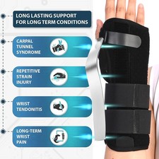 Wrist Hand Brace Support Straps Carpal Tunnel Splint Stabilizer Arthritis Sprain