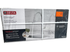 Delta Eldridge Polished Chrome Pull Down Kitchen Faucet w/ShieldSpray Technology