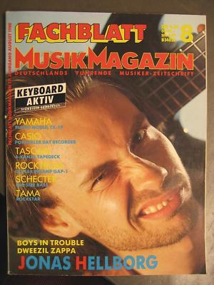 FACHBLATT MUSIK MAGAZIN 1988 # 8 - JONAS HELLBORG DWEEZIL ZAPPA BOYS IN TROUBLE