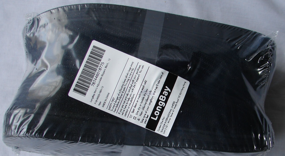 SAOLA Ciabatte uomo LongBay memory foam taglia 10 regolabili nere nuove suola gomma peluche