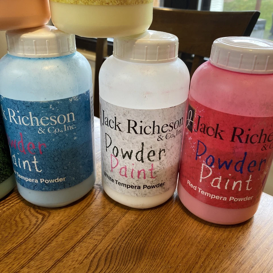Pintura en polvo Jack Richeson negra amarilla naranja azul verde turquesa blanco rojo Foto 4 de 4