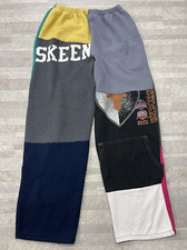 Upcycled Vintage Patch Elastic Waist Sweatpants #9 Size: Medium